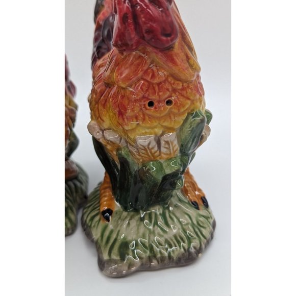 Rooster salt and pepper shakers set of spicy ceramic cluckers - Picture 14 of 16